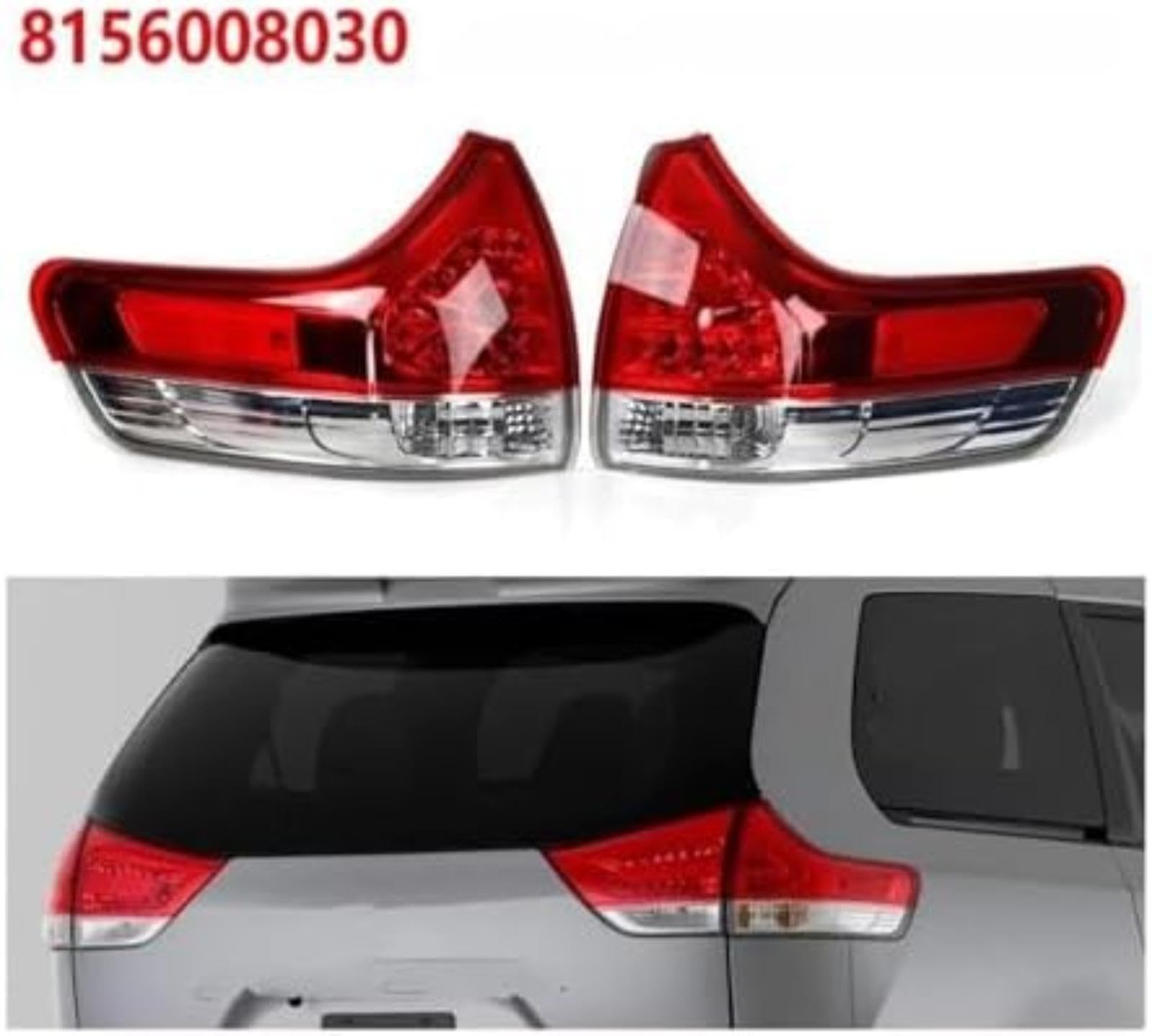 Dla TOYOTA, dla Sienna 2011-2014 Car Styling światła tylne zespoły lamp tylnych lampa cofania hamulca 8156008030 kierunkowskaz Lampka kontrolna lusterka bocznego Lampka kontrolna