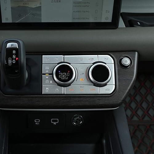 Miniatura 4 de Aleación de aluminio botones de aire acondicionado de coche pegatinas de decoración de lentejuelas para Land Rover Defender 90 110 2020 2021