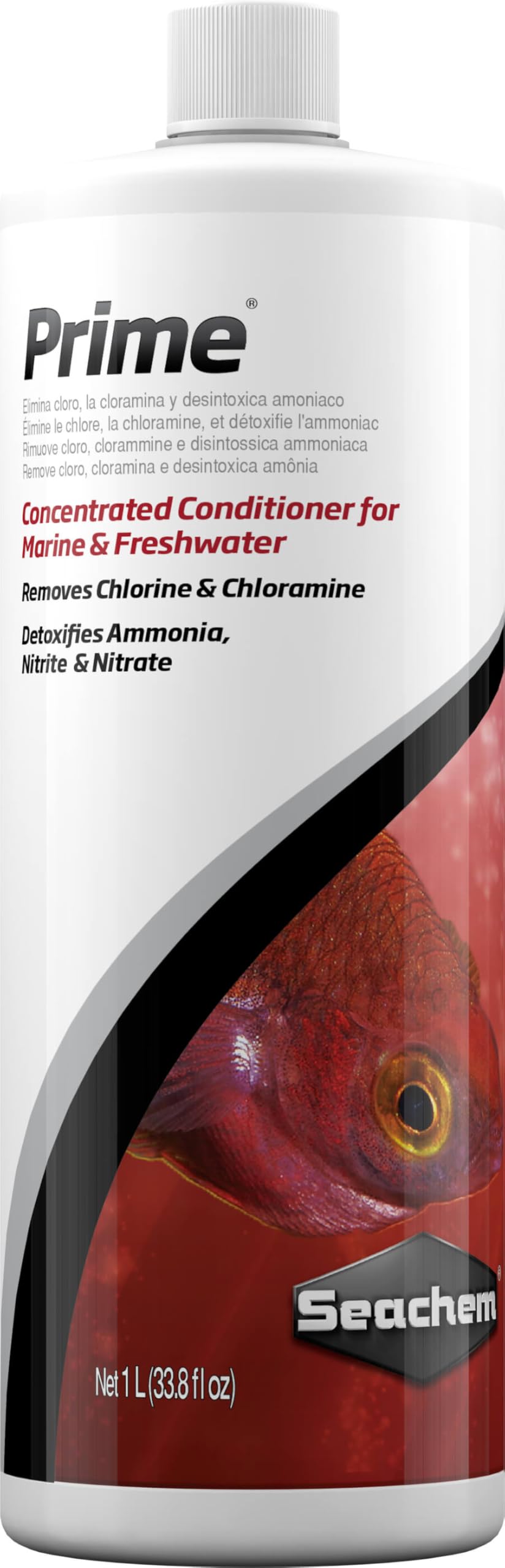 Seachem Prime Fresh and Saltwater Conditioner - Chemical Remover and Detoxifier 1Litre