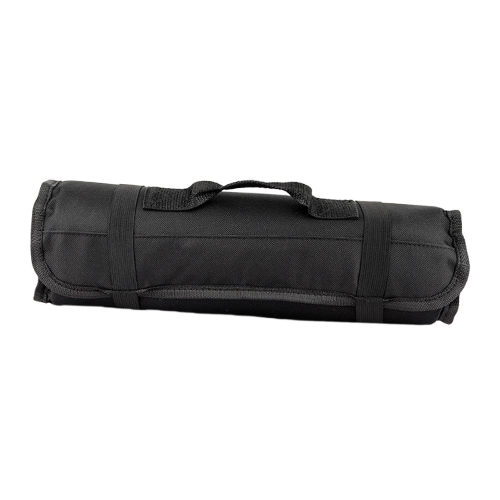 Chef Knives Bag Tool Bag Portable Roll Up Carrying Case for Kitchen Picnic Home Black-image-14