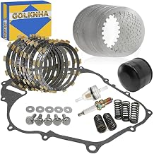 Clutch Kit & Friction Steel Plates Cover Gasket for Yamaha Raptor 660 660R SE YFM660R YFM 2001 2002 2003 2004 2005 OEM# 5Y1-16321-00-00 360-16325-00-00