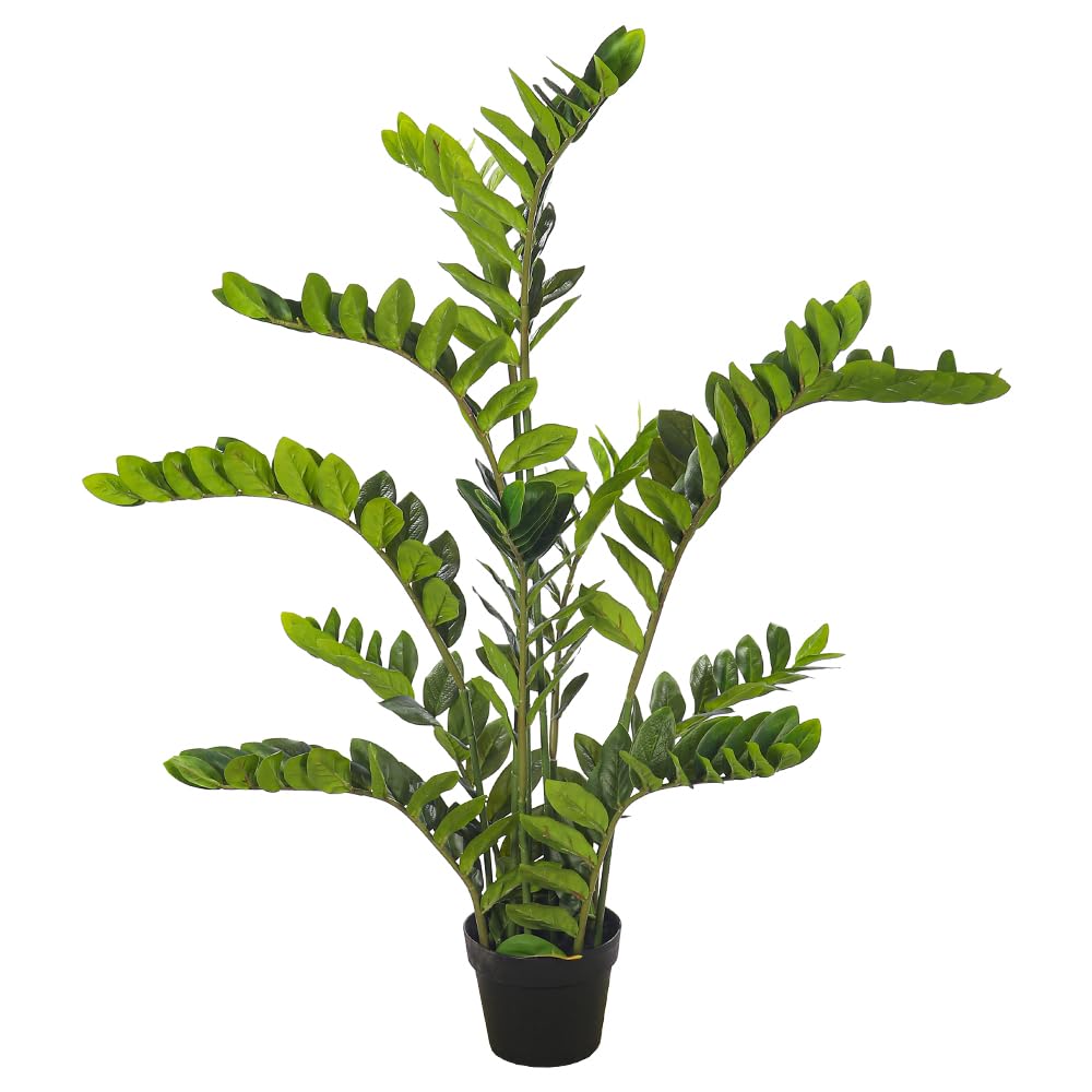 Yatai DecorArtificial Money Plant Artificial Tree in Plastic Pot for Home Garden Office Decoration – Artificial Plants – Fake Tree – Fake Plants (110 Cm)