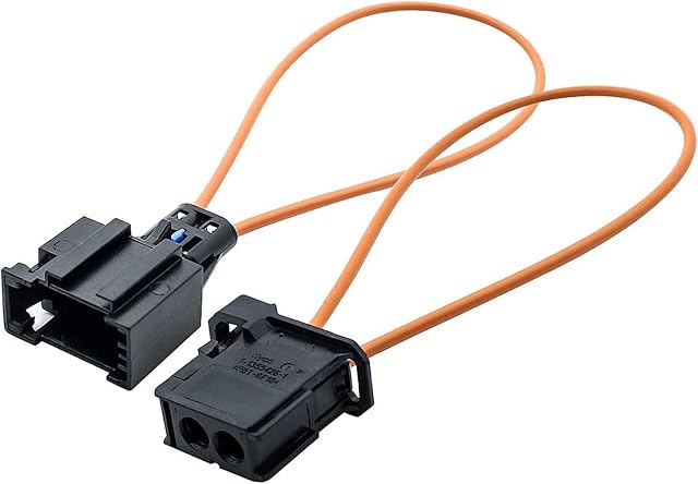 Most Fiber Optic Loop, Xfaiz Pack of 2 Universal Optical Female & Male Adapter Connector Loop Bypass Cable for Radio and Audio Mercedes BMW VW Audi Porsche SOS FIX(13.5cm/5.3in)