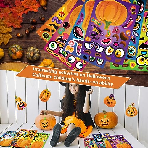 Make a Pumpkin Face Stickers, Halloween Stickers for Kids, Halloween Craft - image 6