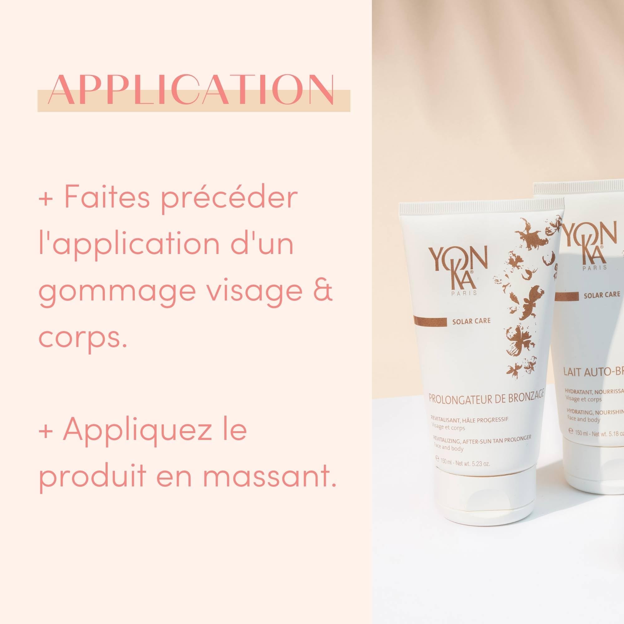 Yonka Paris Prolongateur de Bronzage – Lait Après-Soleil Visage & Corps – Auto-bronzant Progressif 91% Naturel – Hydratant & Sublimateur de Hâle – 150ml