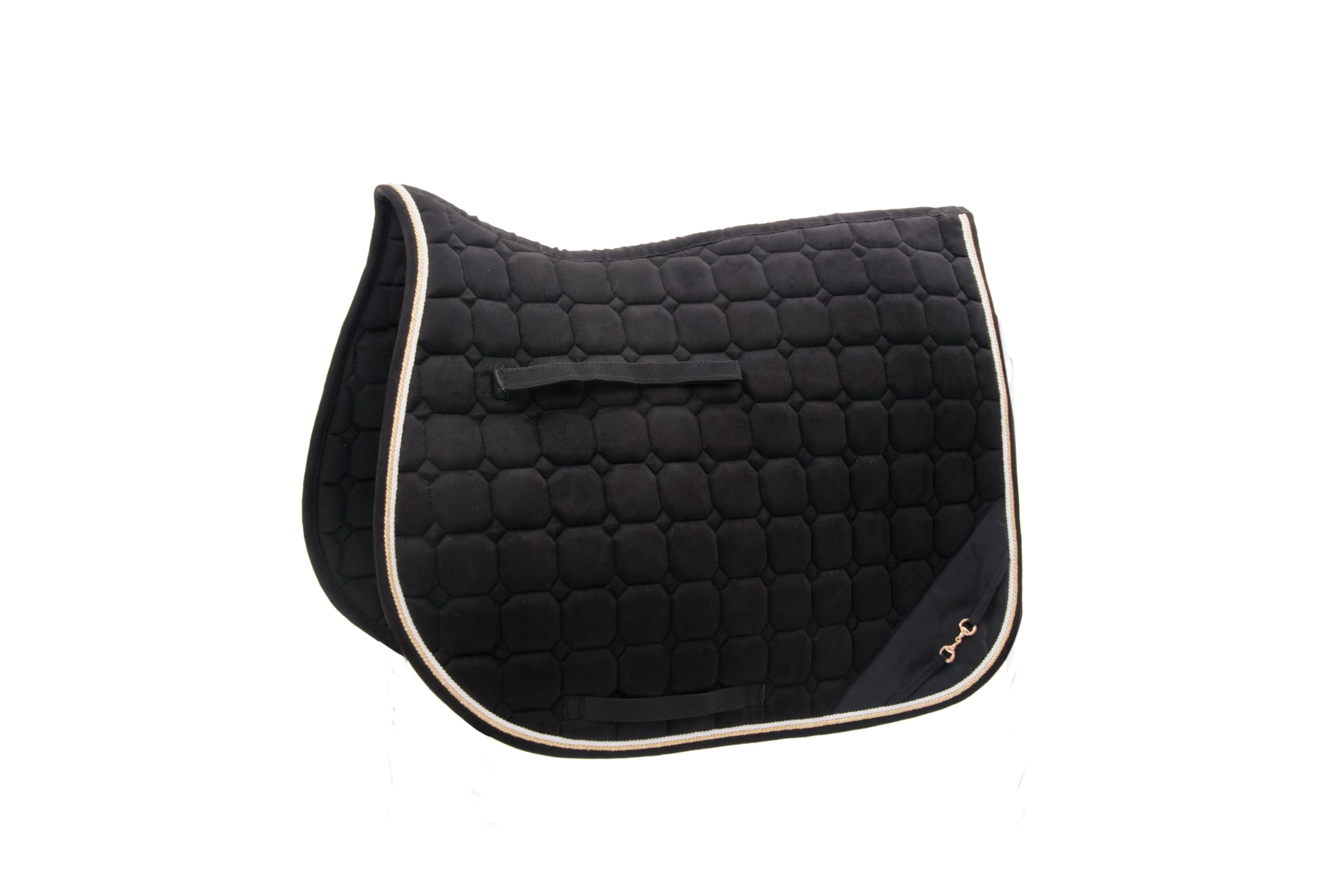 Hy Equestrian On The Bit Saddle Pad (Small Pony, Black/Gold)