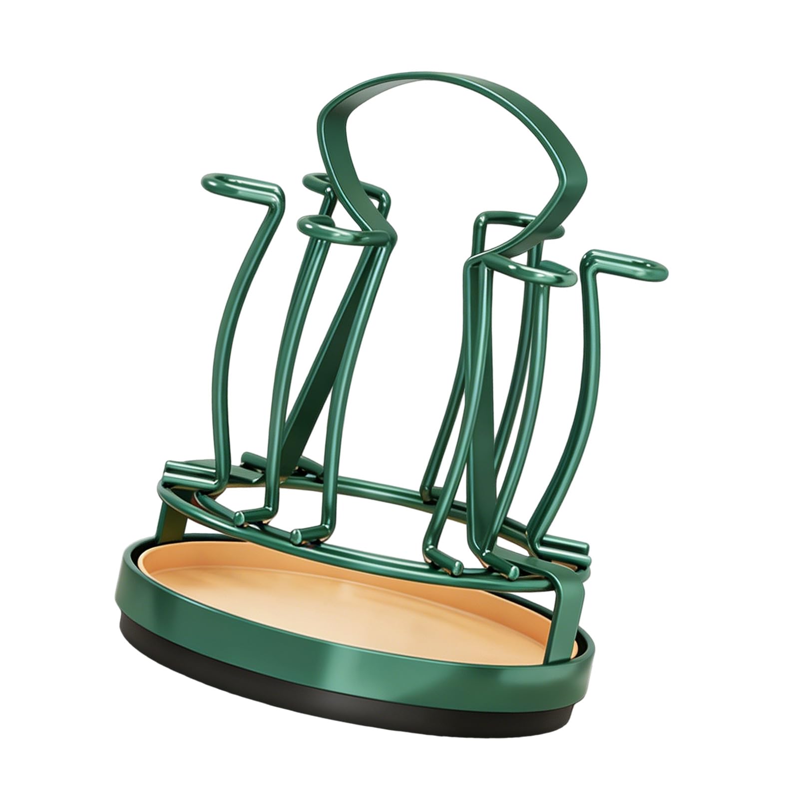 Piceioep Rustics Iron Cup Organizers with Sturdy Base for Stable Rotation for Kitchen Dining Room Decoration Drops Drying Cup Rack