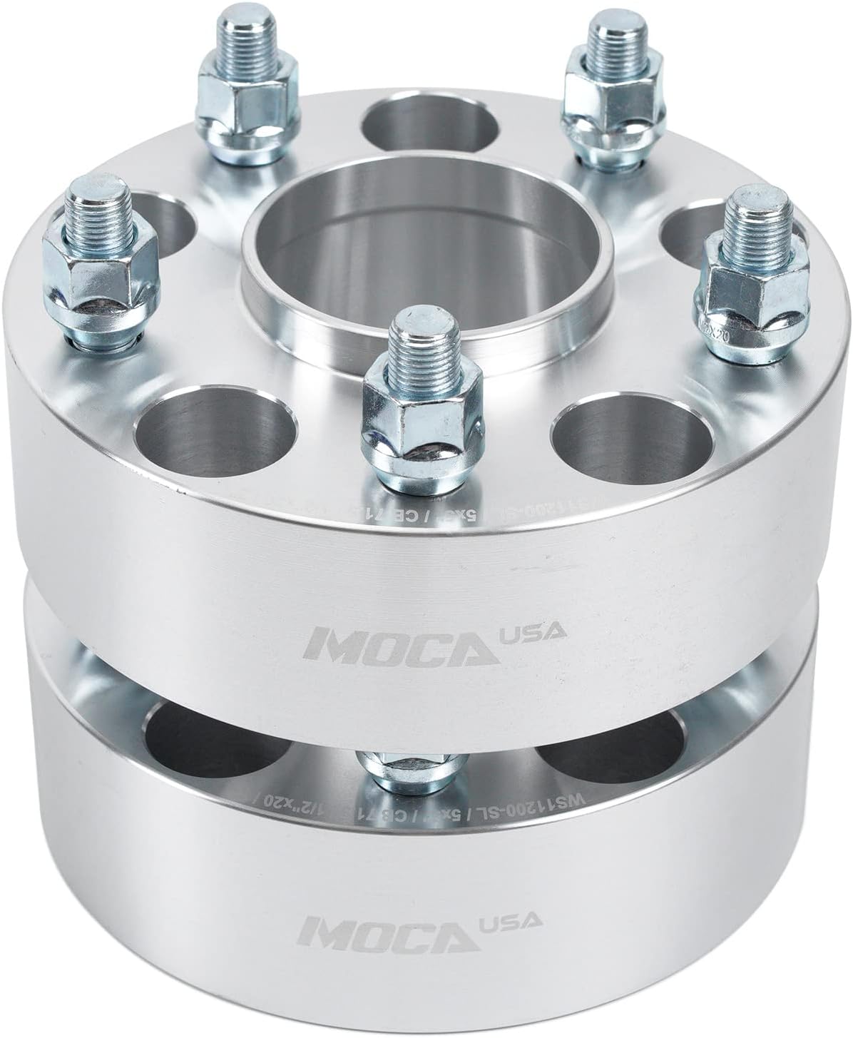 MOCA 4PCS 2" Wheel Spacers 5x5 to 5x5 Bolt Pattern 71.5mm Hub Bore 1/2" x20 Bolt fit 2007-2018 for Jeep Wrangler, 1999-2010 for Jeep Grand Cherokee, 2006-2010 for Jeep Commander