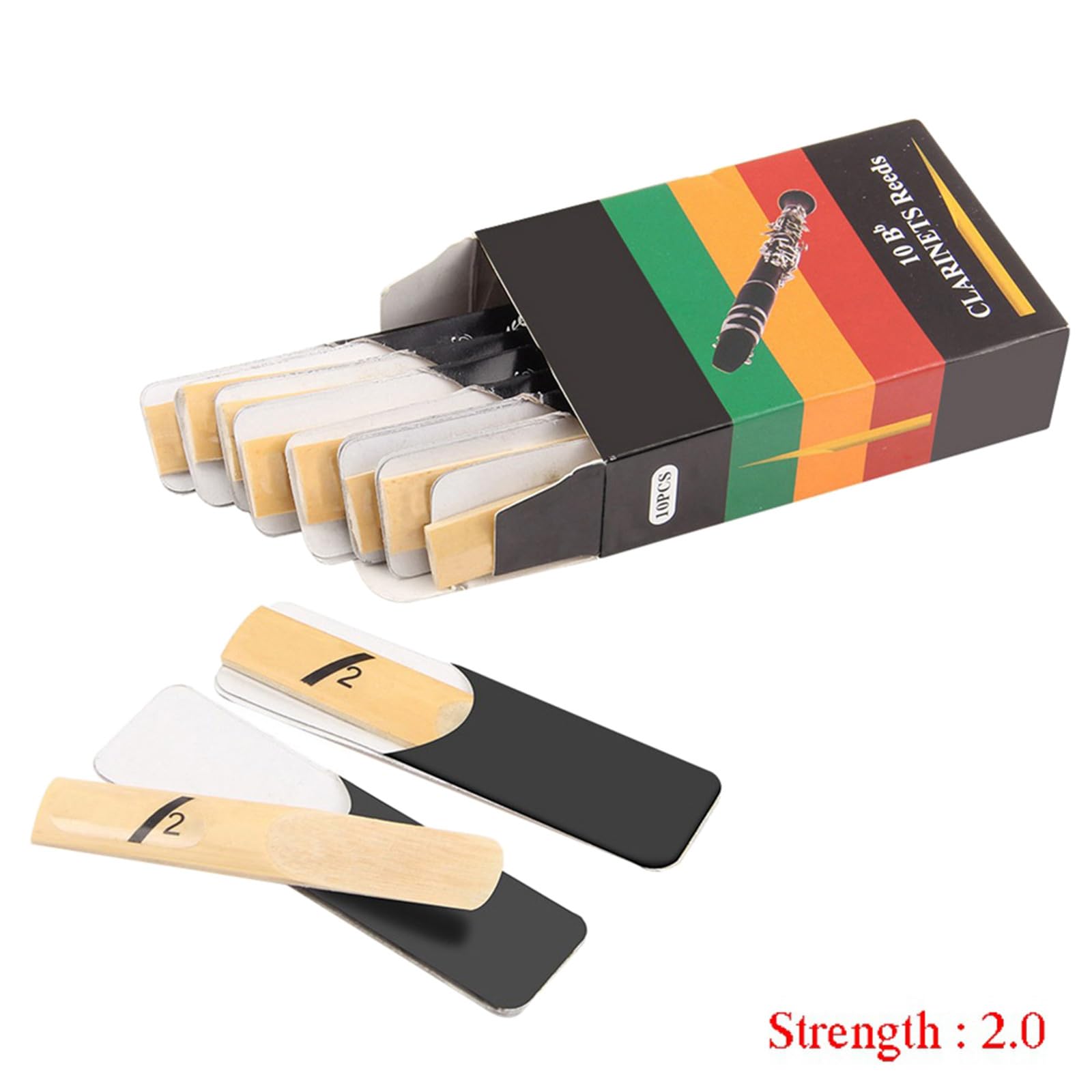 10 Pcs Clarinet Reeds Strength 1.5 2.0 2.5 3.0 3.5 Reeds Traditional Reeds For Clarinet Beginner And Player Traditional Reeds Sax Soprano For Clarinet Beginner And Player