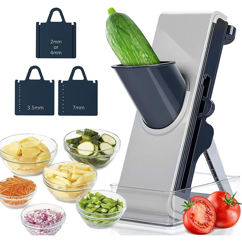 PRIMEGA - Cortador de verduras multifuncional para el hogar de patatas ralladas ralladas lago azul cortador de verduras multifuncional