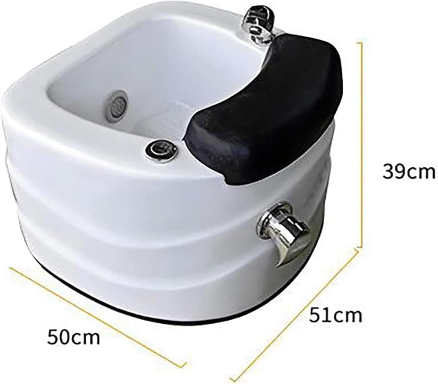 Portable Pedicure Foot Spa Bathtub,Pedicure Spa Bathtub,Foot Soaker,Acrylic Pedicure Chair Shampoo Sink with Heat and Massage,Colorful Lamp Footbath Special for Hotel Foot Bath Club