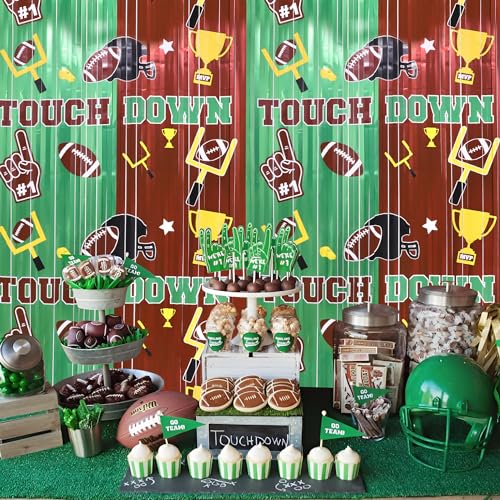 Biawoy 1463 Superbowl Football Party Decorations Foil Fringe Curtains thumb #5