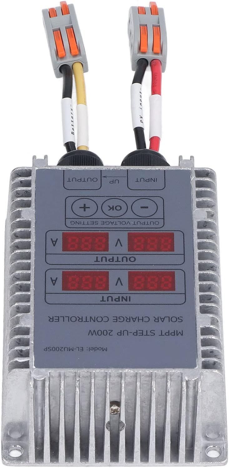Yechiry Boost Solar Battery Charge Controller, with Watertight Display, 24‑85V, MPPT Voltage Adjustable for Solar Panels, Suitable for Solar Street Light Controllers (300W)