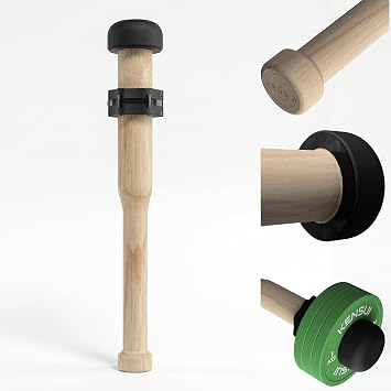 Kensui EZ-CLUB V2 PRO - Plate Loaded Adjustable Wooden Clubbell | Plate-loaded clubbell for mobility drills, rotational strength, grip training body conditioning