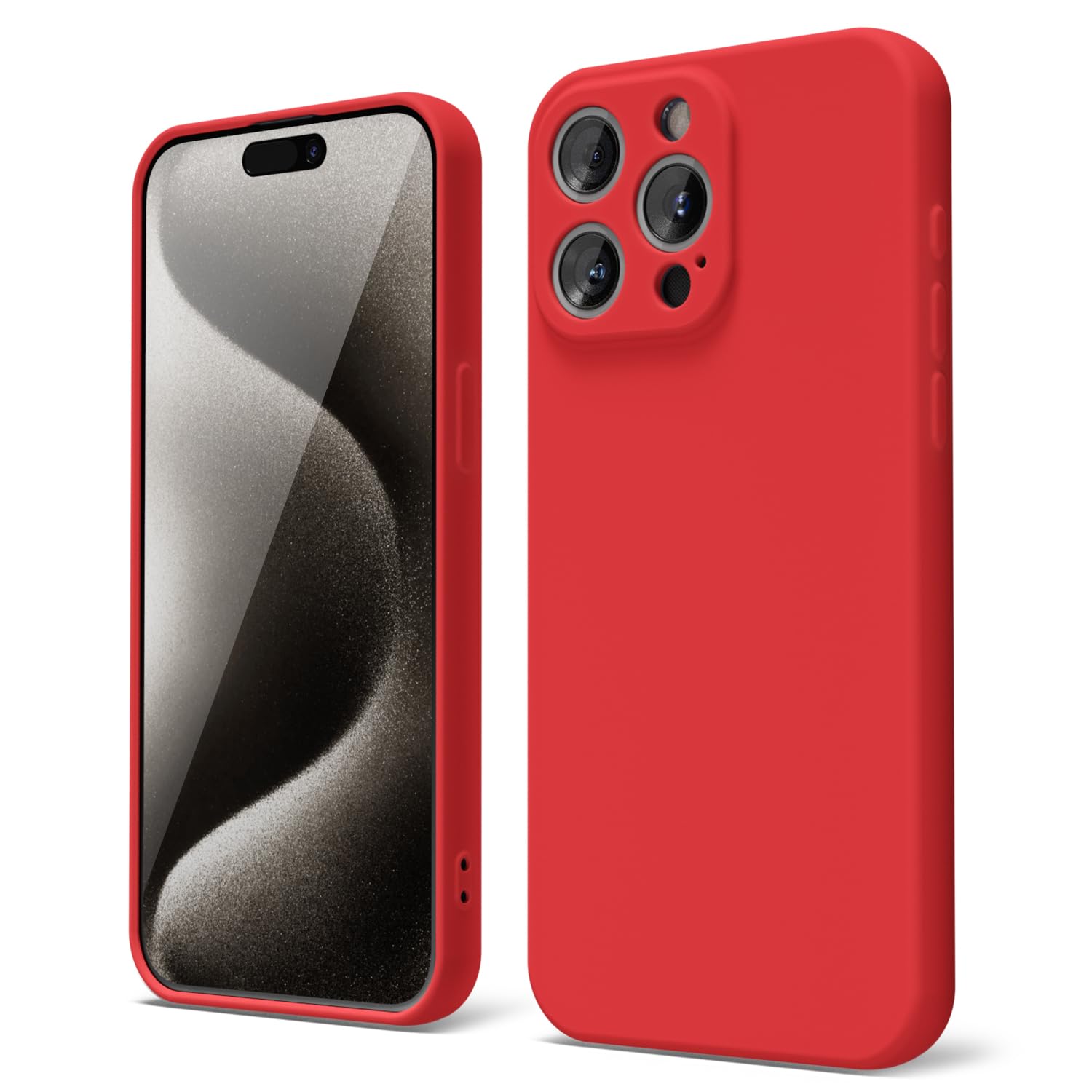 oakxco for iPhone 16 Pro Max Case Liquid Silicone, Soft Rubber Gel Elegant Aesthetic Basic Simple Cover, Cute Thin Slim TPU Matte Solid Color Plain Smooth Case for Women Girl, Light Pink — view 1790
