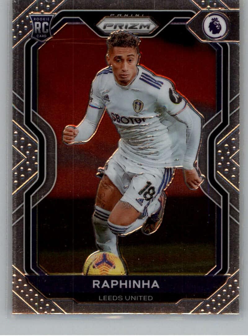 2020-21 Panini Chronicles Prizm Premier League #9 Raphinha Leeds United Official Soccer/Futbol Trading Card in Raw (NM or Better) Condition