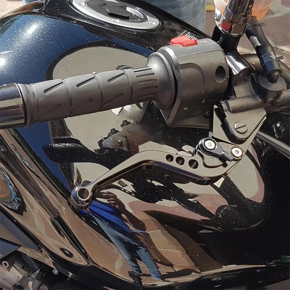 Leva freno e frizione per moto accessori per kawasaki Z900 Z 900 2025 2026 Ultimi modelli con comando regolabile Z900 2025 Accessori Set leve frizione e freno (Nero)