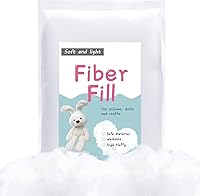 Vista 10 de LOKUNN Relleno de fibra de poliéster de 8.8 oz/250 g, (2.12 oz ~ 3.97 libras) relleno de almohada de relleno, fibra de relleno de alta resistencia