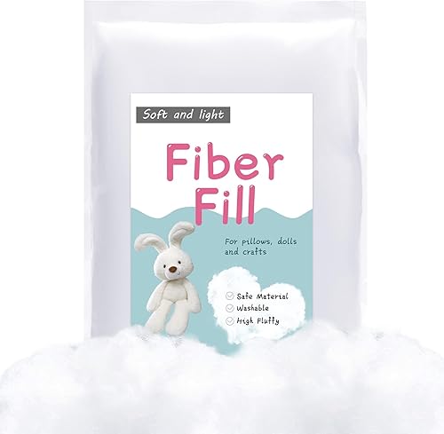 Vista 10 de LOKUNN Fibra de poliéster de 2.12 oz/60 g, relleno de fibra de poliéster (2.12 oz ~ 3.97 libras), relleno para animales de peluche, relleno