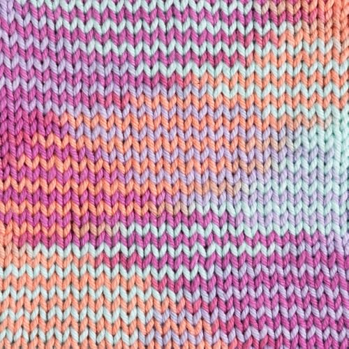 Image of Knit Picks Dishie Multi Worsted Weight 100% Cotton Yarn for Crocheting | 100g of multicolor variegated yarn in Wildflower Garden color