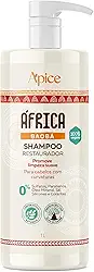 Ápice Shampoo África Baobá Restaurador | Limpeza Suave e Hidratação para Cabelos Cacheados e Ondulados | 1000ml