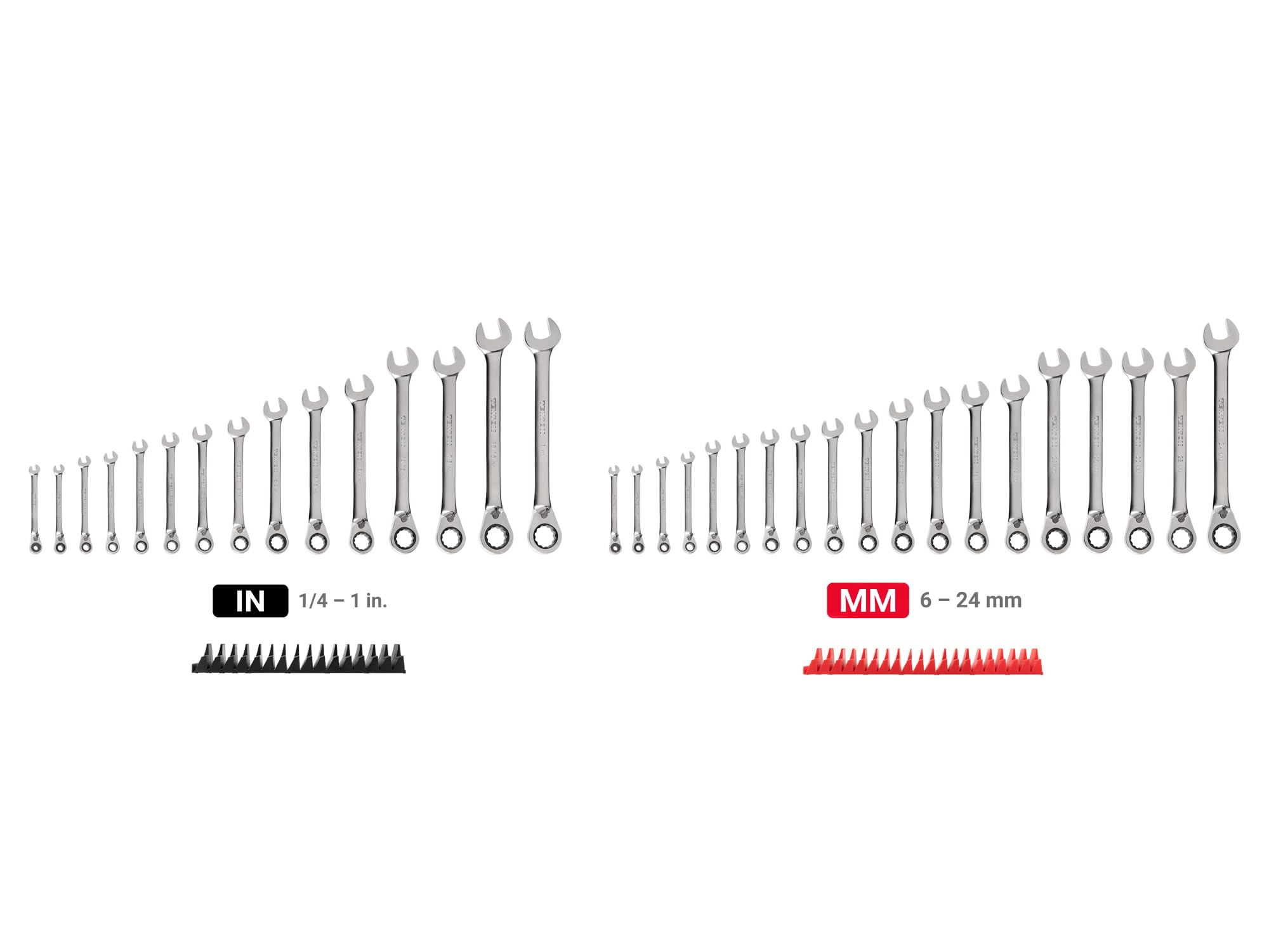 TEKTON Reversible Ratcheting Combination Wrench Set, 34-Piece