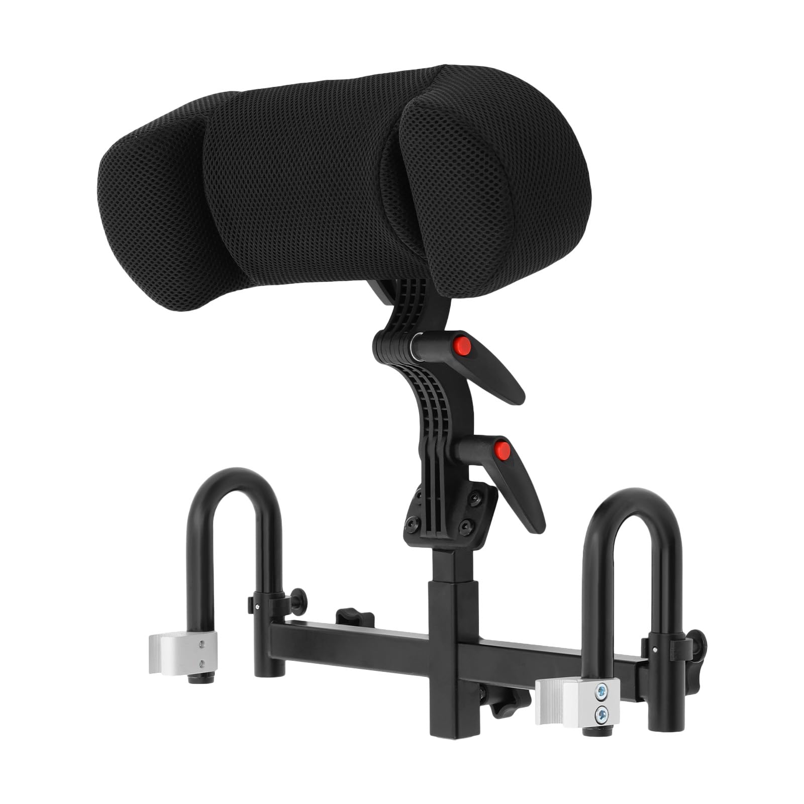 Cojín de cabeza para silla de ruedas, ajustable, 30 – 50 cm, altura 36 – 58 cm, ancho acolchado para respaldo trasero negro