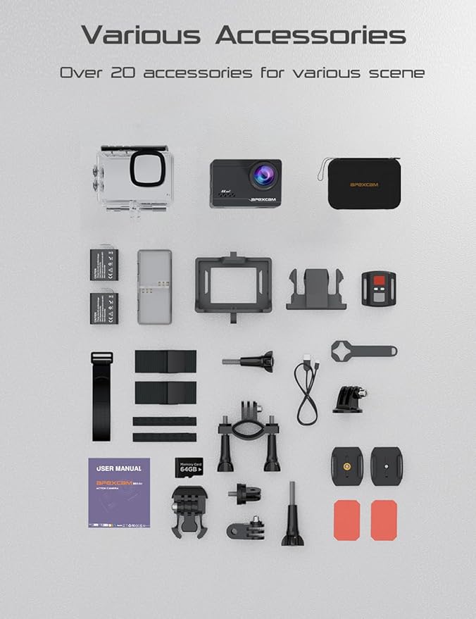 Apexcam M80AIR Cámara De Acción 4K 60FPS WiFi miniatura 4