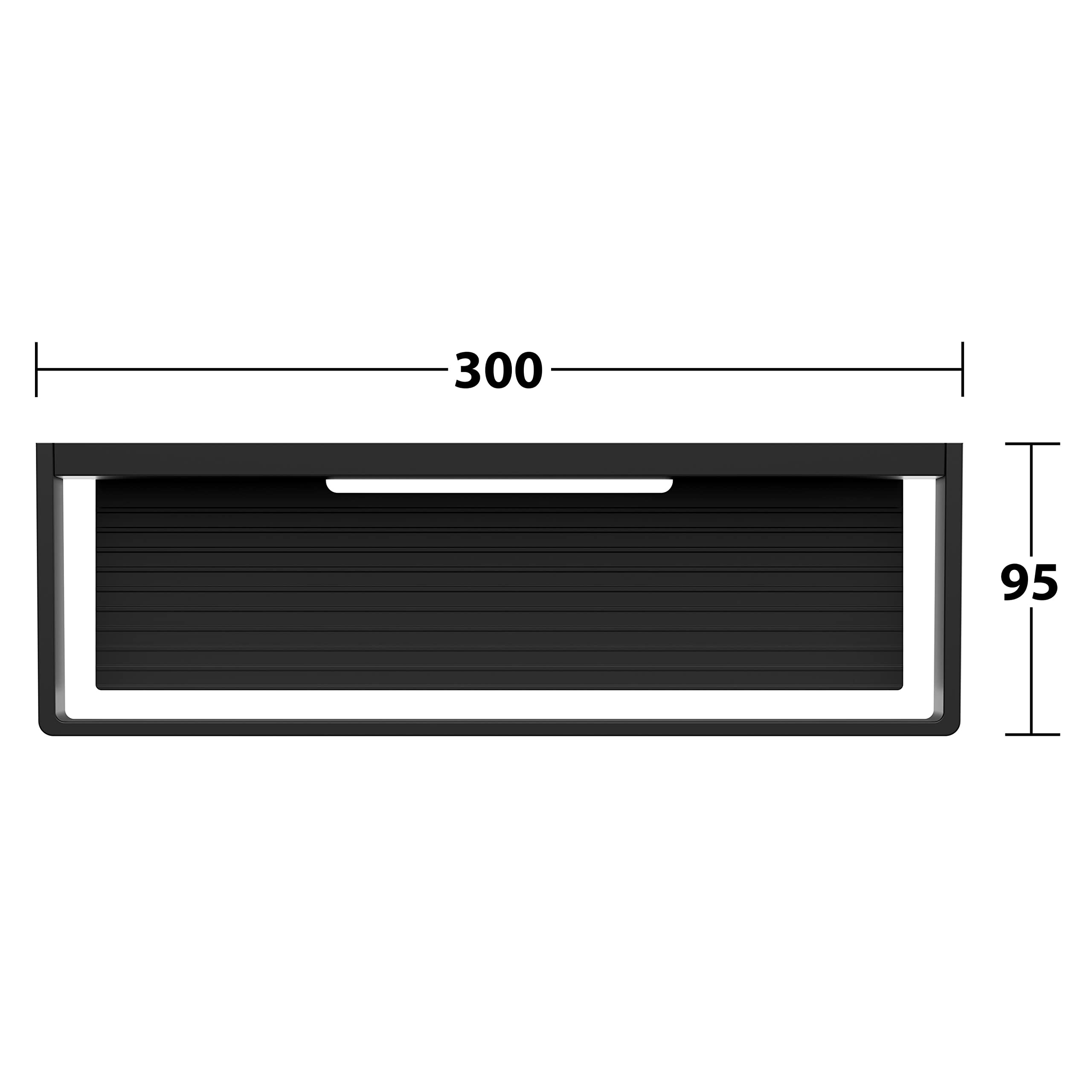 Keuco Edition 11 Duschkorb 30 cm, Aluminium schwarz matt | Made in Germany, abnehmbar, inkl. Schrauben und Dübel, Duschablage zum Bohren