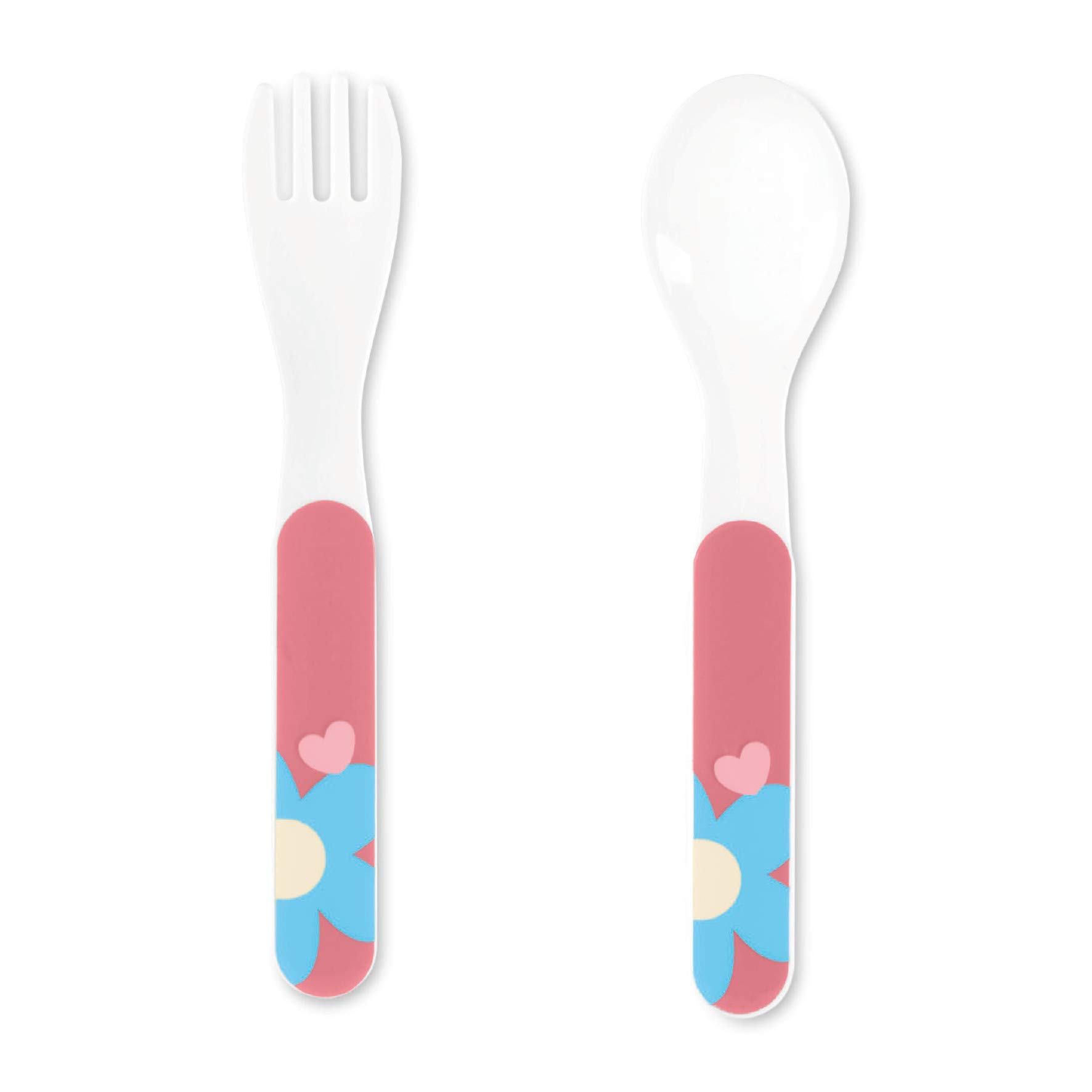 Sterntaler Geschirr-Set Mabel, Teller, Schale, Tasse, Löffel, Gabel, Alter: Für Babys ab 6 Monaten, Rosa/Mehrfarbig