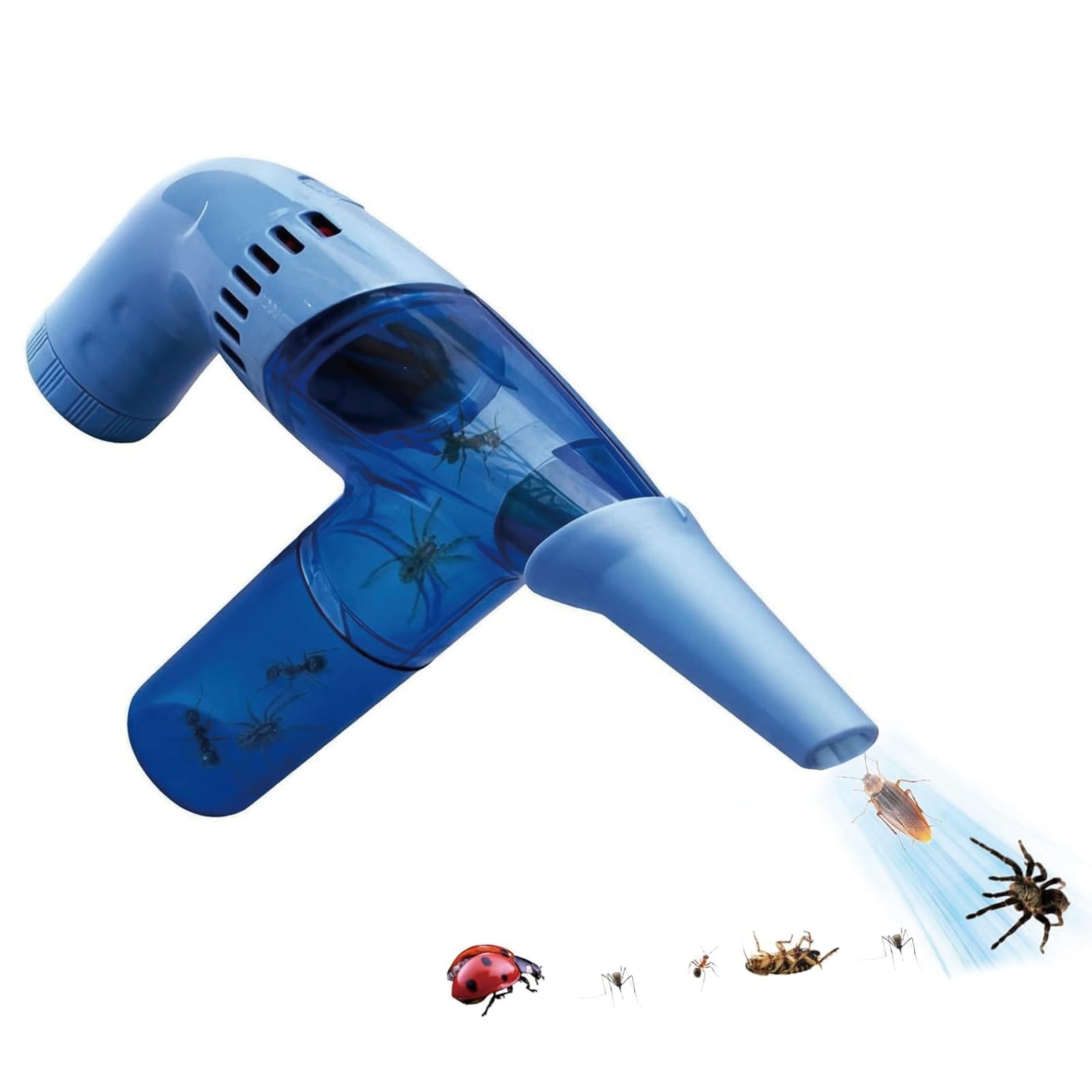 Spider Catcher Bug Catcher, Insect Catcher Bug Vacuum for Kitchen Countertops and Bedrooms, Garden Pest Management Tool with Brush Head, (Requires 4 AA Batteries Not Included)
