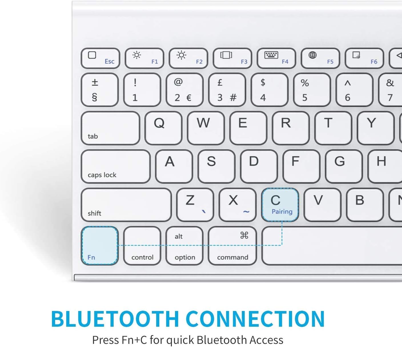 Grеаtеѕt Prоduсt Bluetooth Keyboard for iPad, OMOTON Rechargeable Stainless Steel Wireless Keyboard for iPad 9th/ 8th/ 7th Generation 10.2, iPad Air 4/3, iPad pro 12.9/11/10.2/9.7, iPad Mini 6/5/4 and iPhone, White