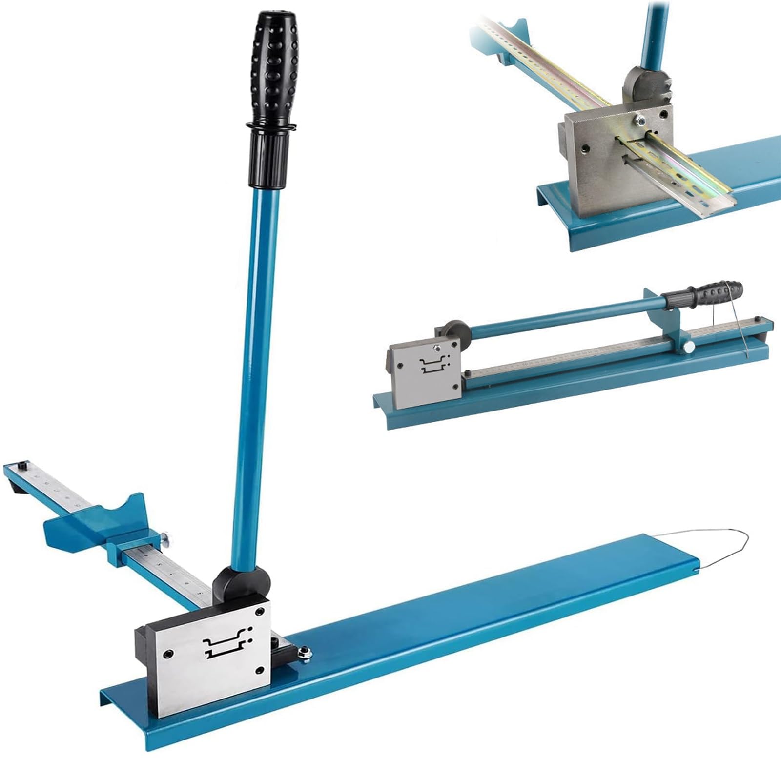 Coupe-rail DIN avec règle de mesure pour couper des rails en acier et en aluminium – Outil de précision pour des mesures précises et des coupes nettes