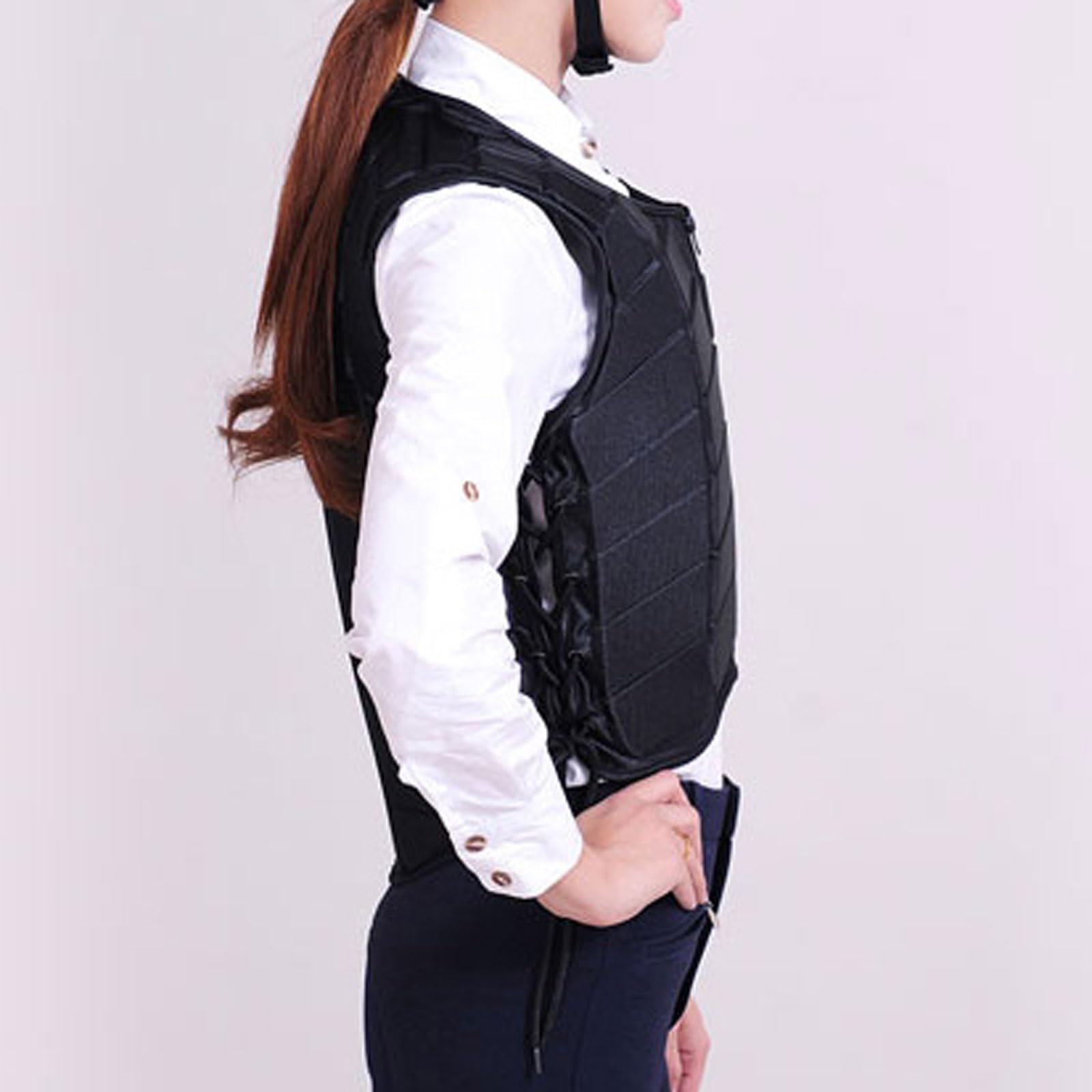 Gilet Equestre,Gilet da Equitazione,Gilet da Equitazione per Bambino,Gilet da Equitazione Protezione Equestre,Smorzamento,Comodo e Aderente,per la Schiena Equipaggiamento
