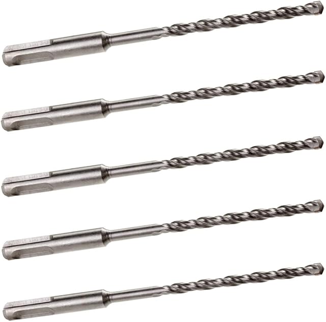 5 Pack of - 5.5mm x 160mm Long SDS + Plus Masonry Drill BIT, Tungsten Carbide TIP, for Stone Concrete Brick
