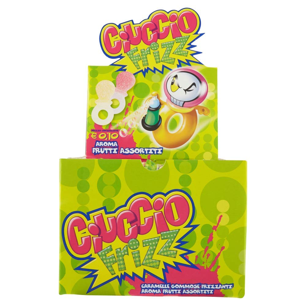 Gelco Ciuccio Frizz Caramelle Gommose Frizzanti, Gusto Frutti Assortiti, 150 Monopezzi, Ottimo per Feste per Bambini