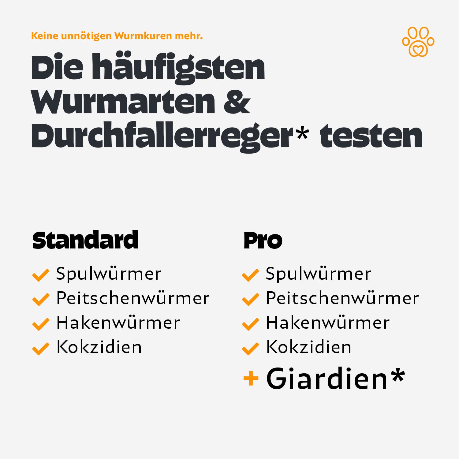 Pezz Wurmtest für Hunde (PRO) zum Testen auf die häufigsten Wurmarten inkl. Giardien | Labor-Befund inkl. Handlungsempfehlung | mit gratis Labor-Versand (1 Stück)