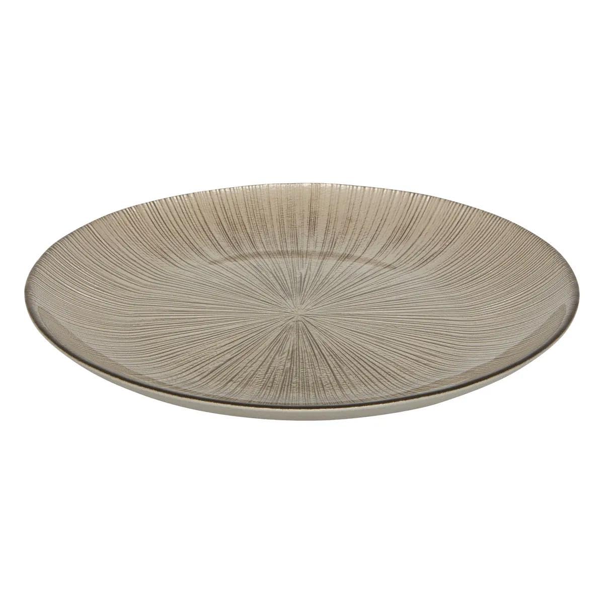 Secret de Gourmet - Lot de 6 Assiettes Plates Gloria 28cm Champagne