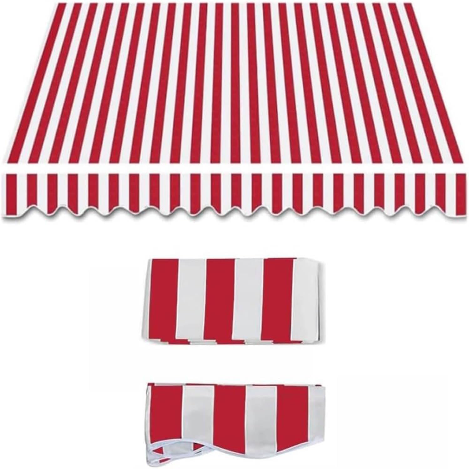 Toile de rechange pour auvent de terrasse 3x2,5m en tissu haute densité rouge résistant