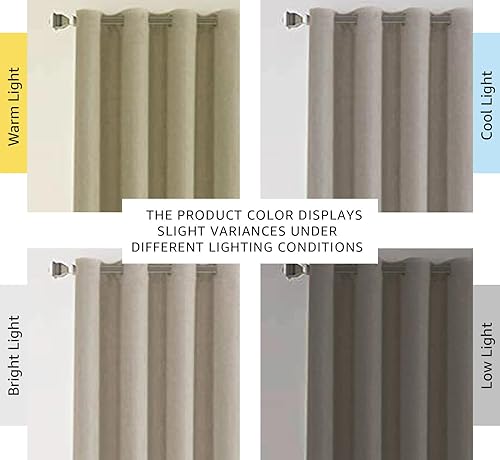 Miniatura 3 de H.VERSAILTEX Cortinas opacas de lino para dormitorio  sala de estar con aislamiento térmico, cortinas con ojales y textura de lino efecto Burlab, 2