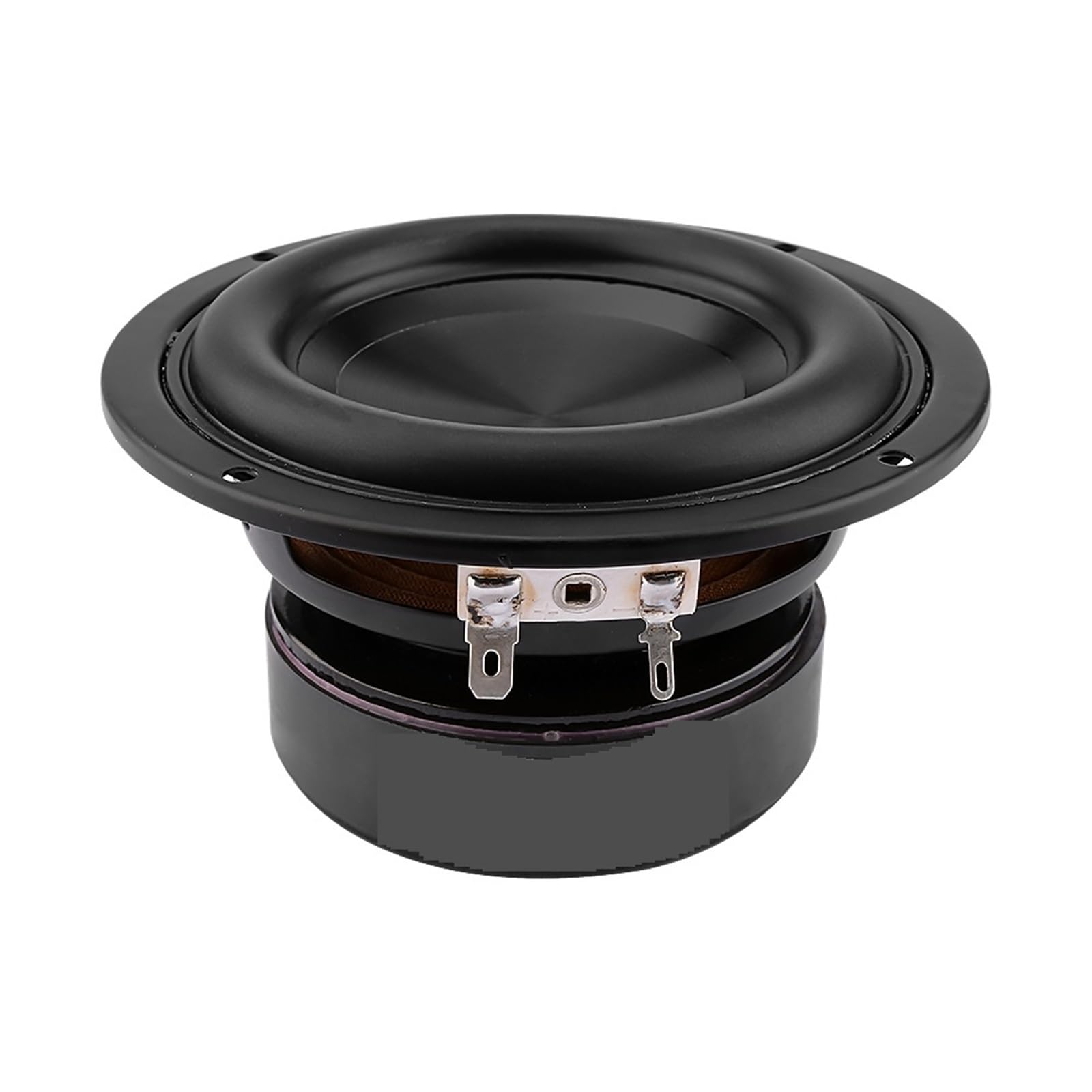 For AIYIMA 1Pc 4 Inch Woofer Audio Waterproof Speaker Bass Hifi Sound Music Subwoofer 4 8 Ohm 100W Home Theater Loudspeaker(8 ohm Round)