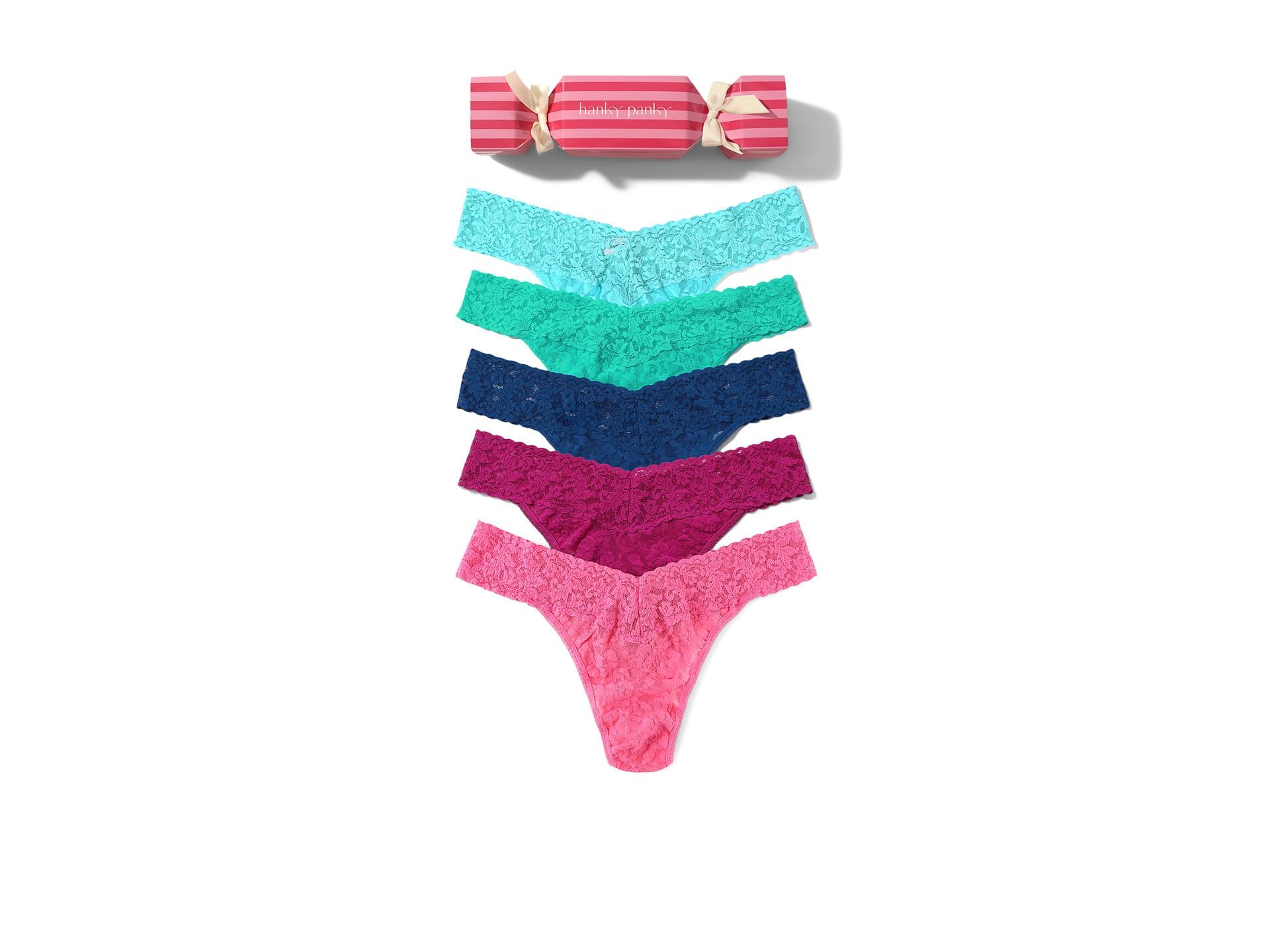 hanky panky womens 5-pack Signature Lace Original Rise Thong