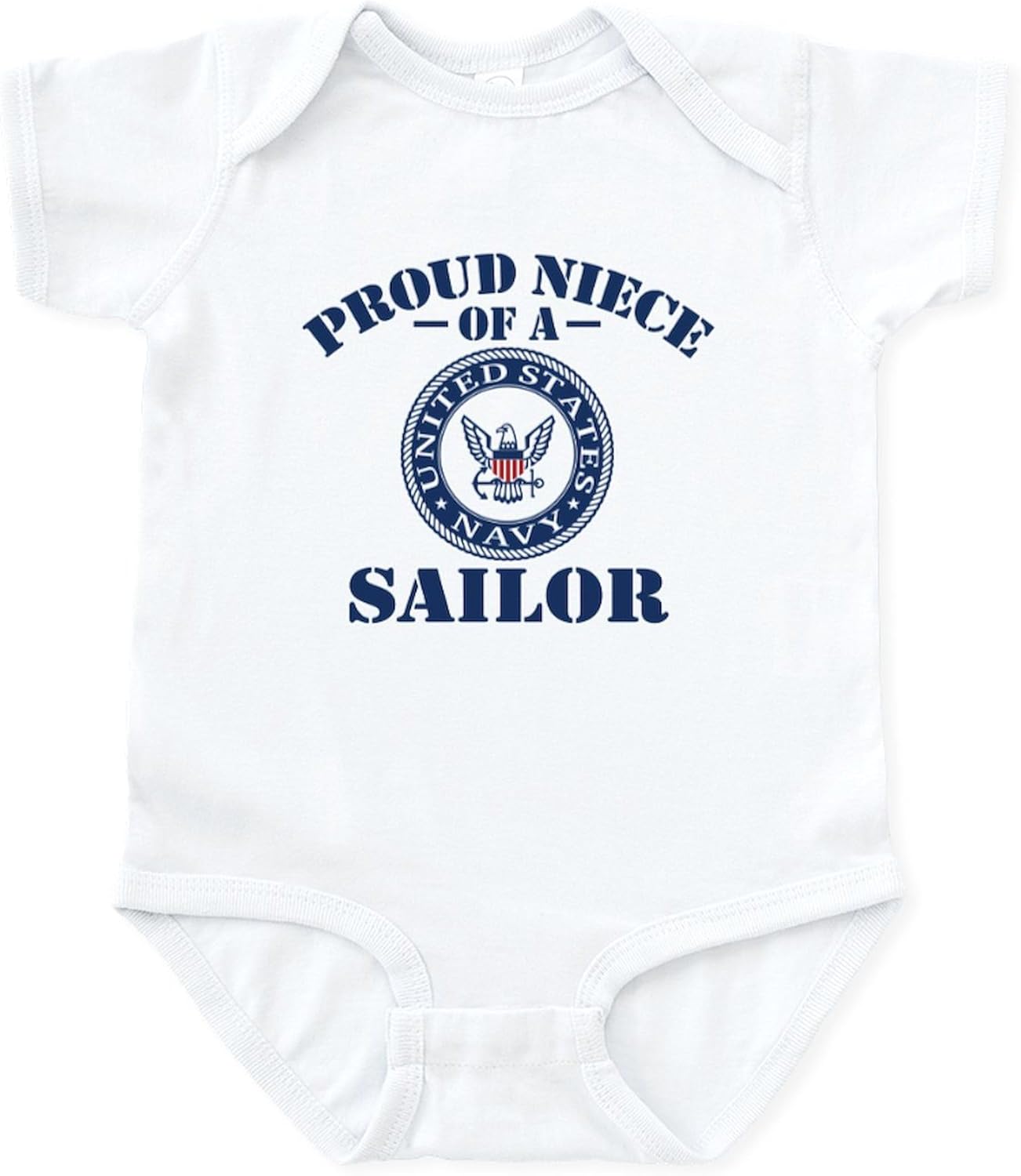 CafePress Proud Niece of A US Navy Sailor Infant Bodysuit Cute Infant Bodysuit Baby Romper