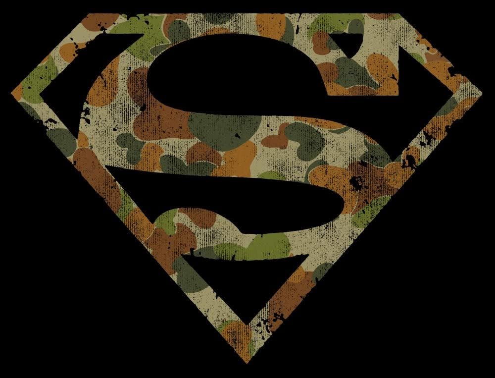 Bioworld Superman Camo Logo Black T-Shirt Toddler Boy to Youth Boy