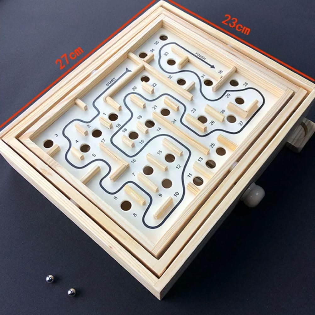 Juego de Mesa de Laberinto de Madera Montessori