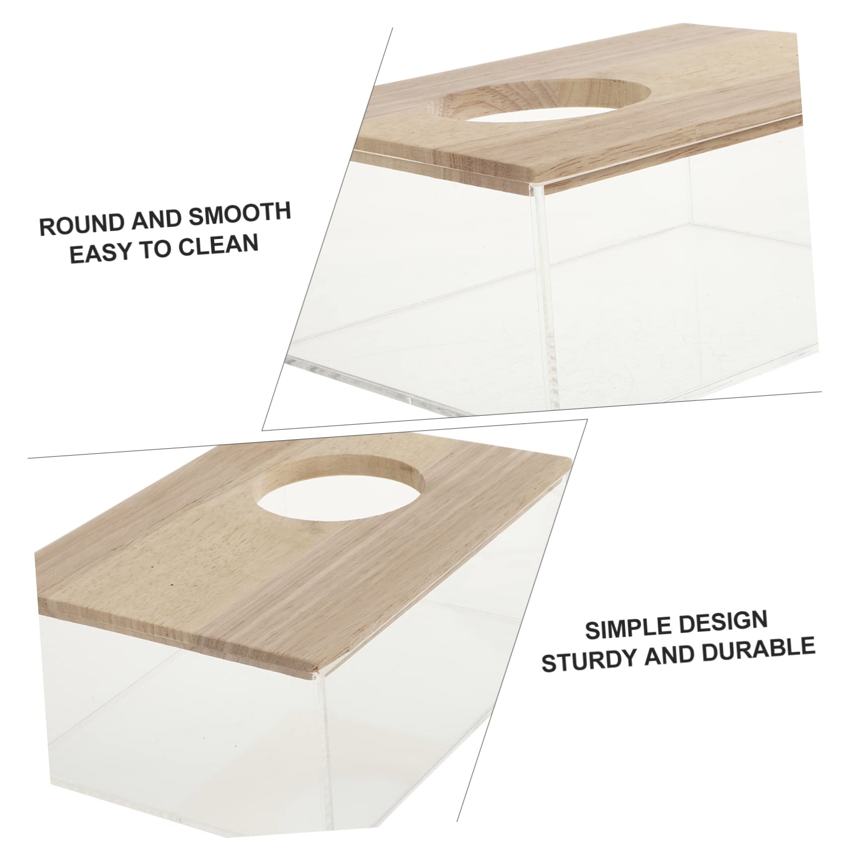 ibasenice Transparente Sandbadbox und Hamster Toilette aus Acryl Sandbadewanne für Chinchillas und Kleintiere Praktisches Haustierzubehör für Badezimmer und Haltung