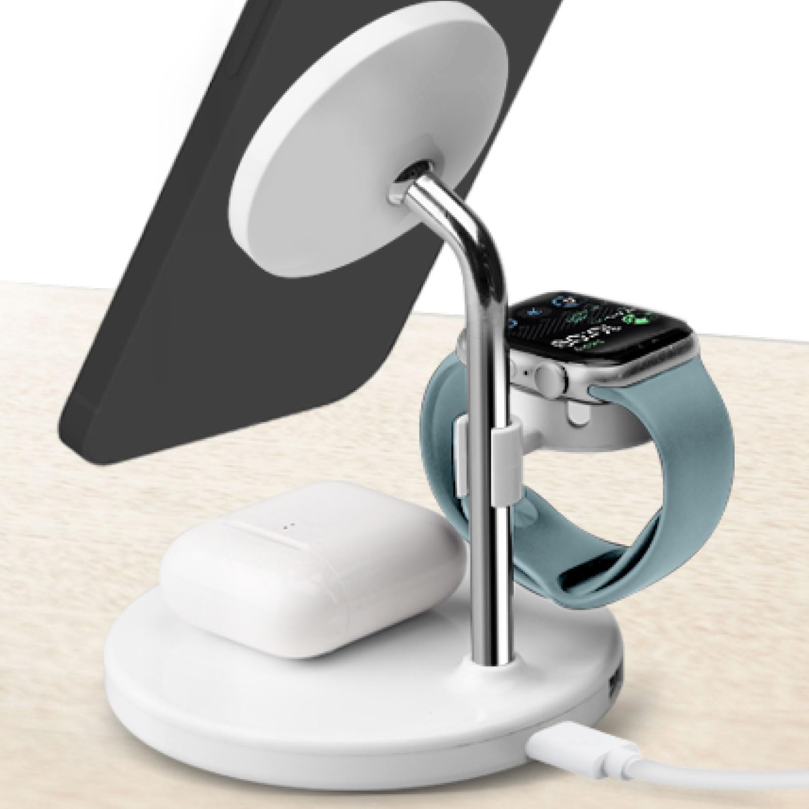 Caricabatterie Wireless 3 in 1 | Smartphone, smartwatch