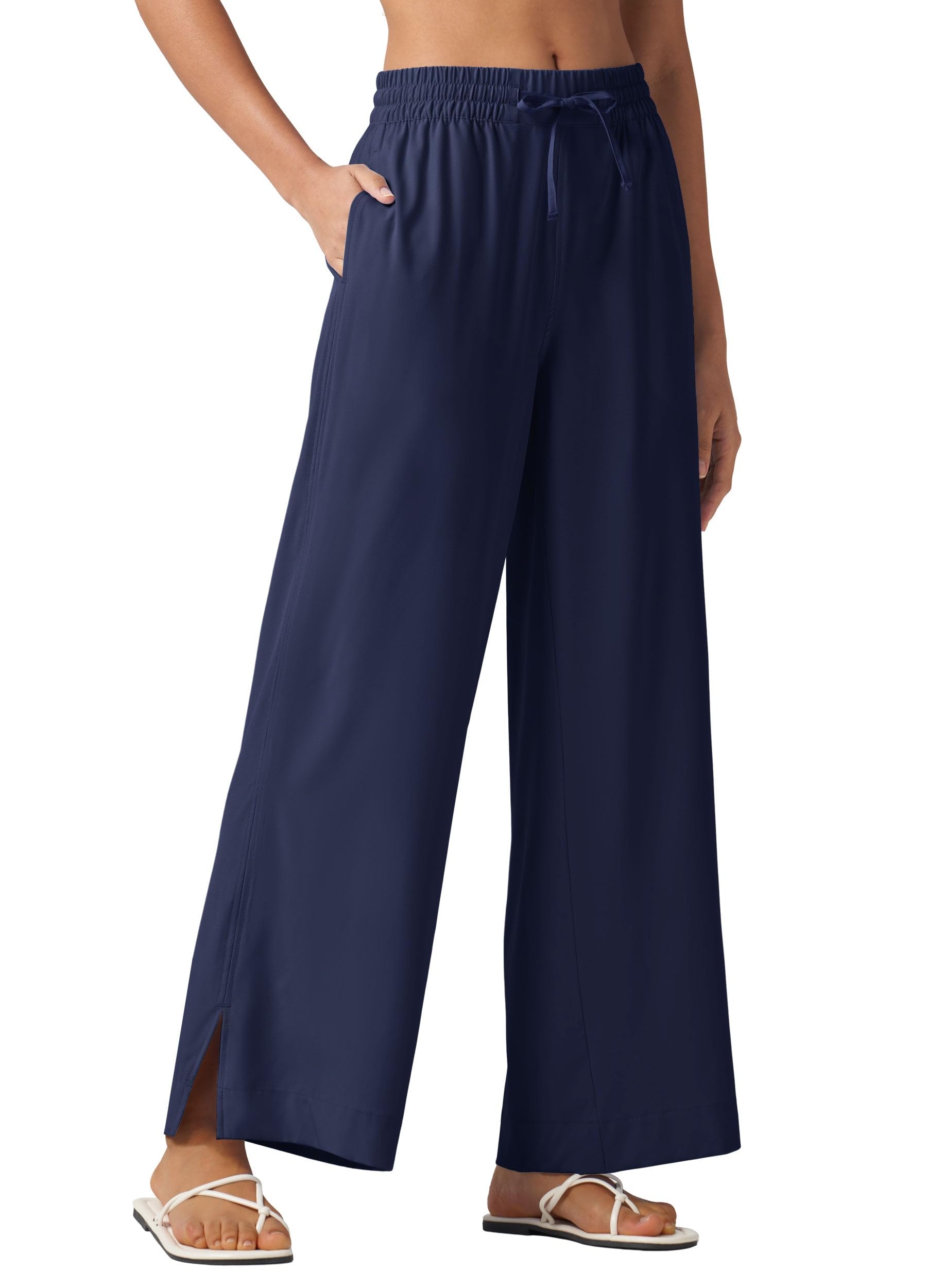 WILLIT Costume da bagno lungo da donna, a gamba larga, UPF 50, leggero, da viaggio, asciugatura rapida, protezione solare 29" 31"