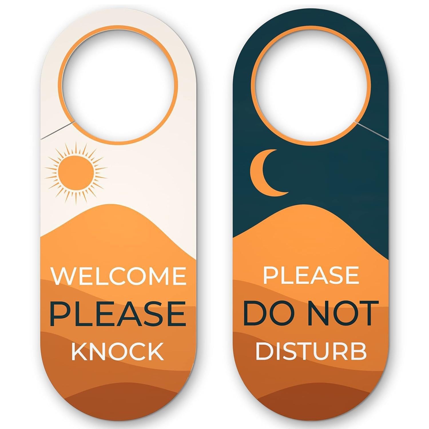 Diseño de negocios No molestar y bienvenido, por favor llame a la puerta, cartel for colgar, doble cara, ideal for oficinas, hogar, clínica, dormitorio, sesión de reuniones(500 pack)