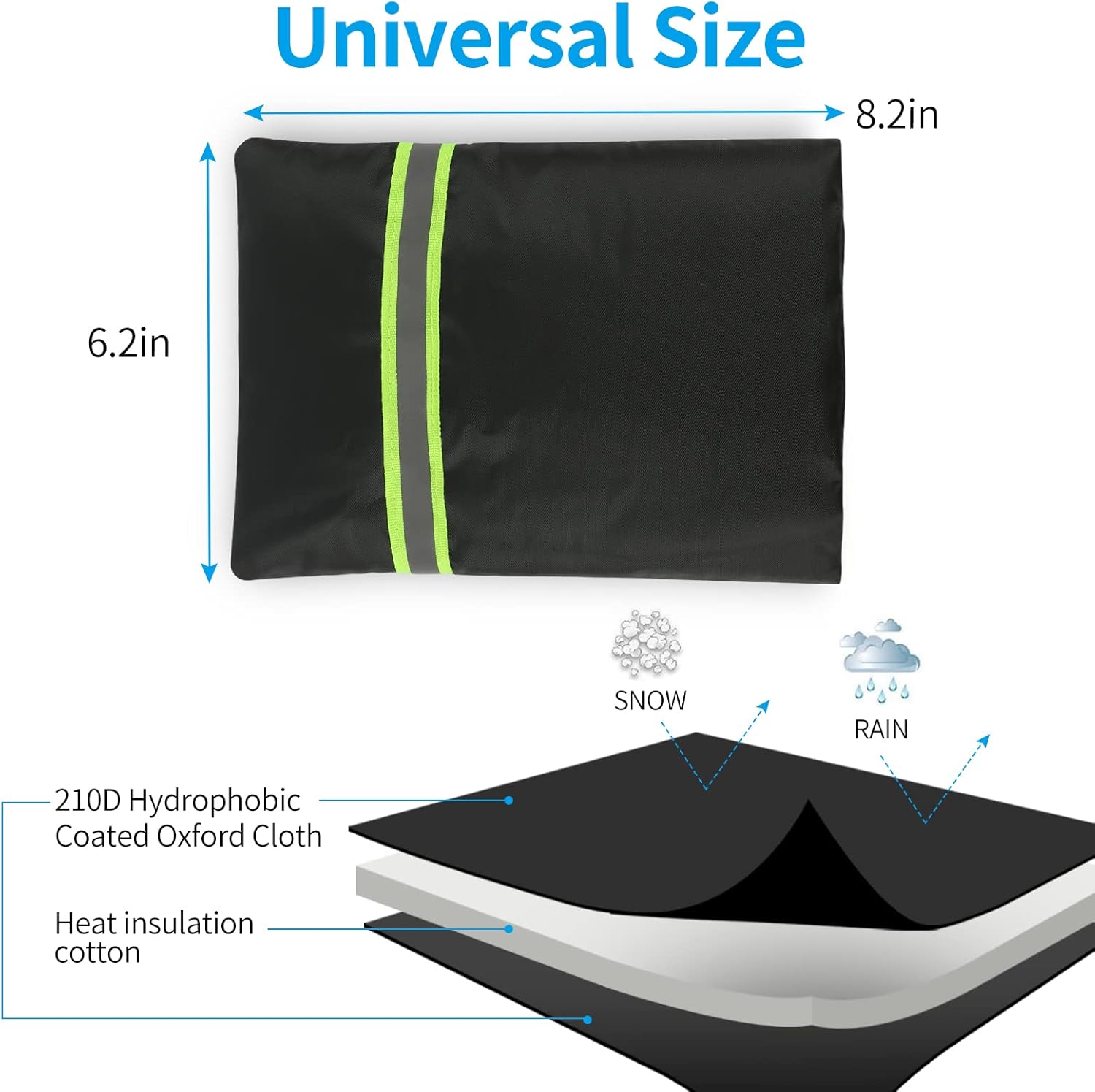 Outdoor Faucet Cover for Winter, Garden Faucet Socks with Reflective Strips, Outside Faucet Covers for Cold Weather, Thickened Anti-Frozen Waterproof Water Spigot Protector - 6.2“H x 8.2”W - 2 Pack : Patio, Lawn & Garden